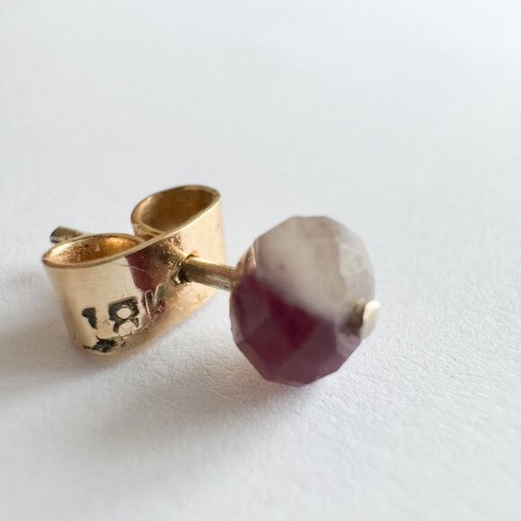 Purple Turmaline Studs by Claudia Trejos - Picture 2 of 4